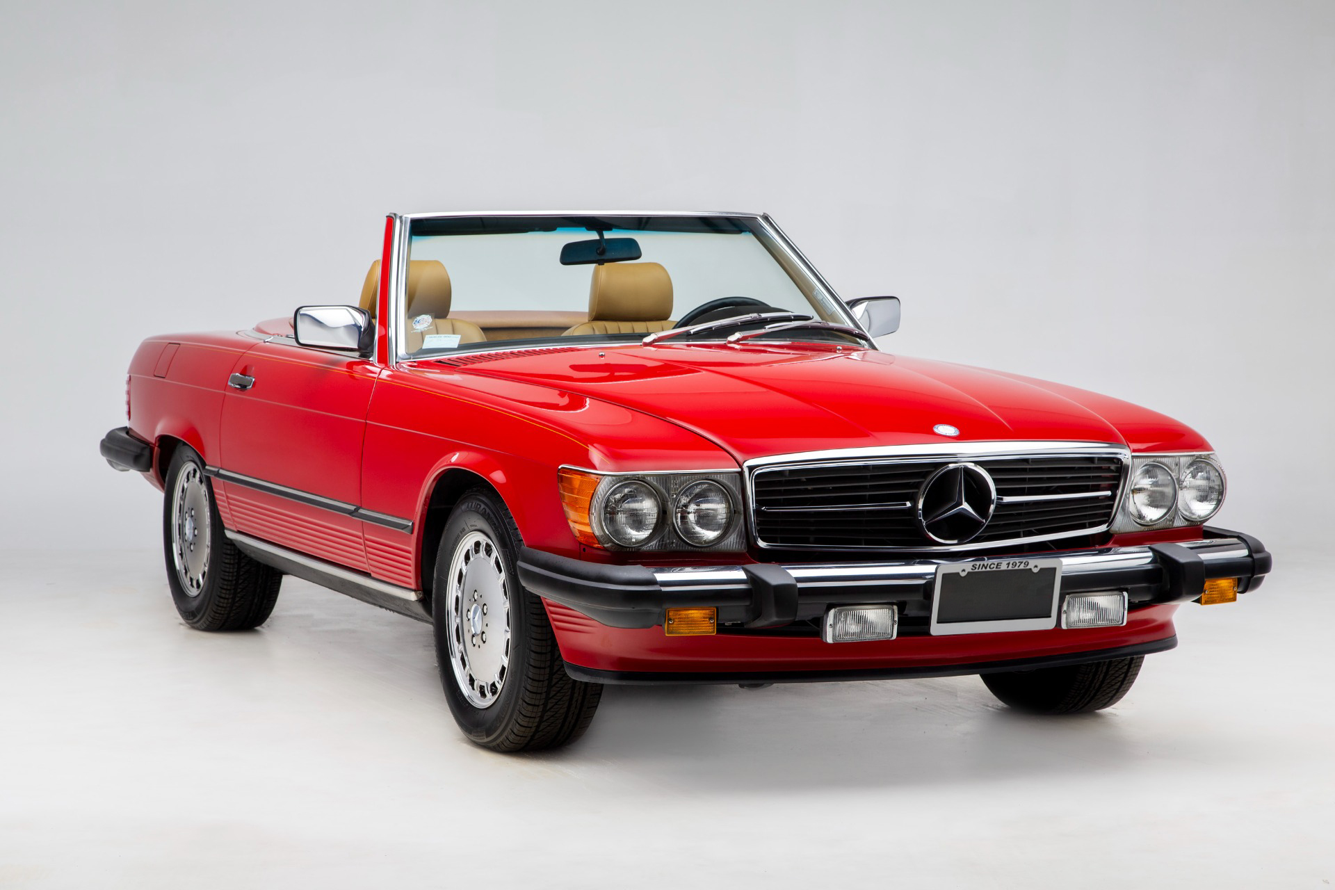 Classic car in showroom